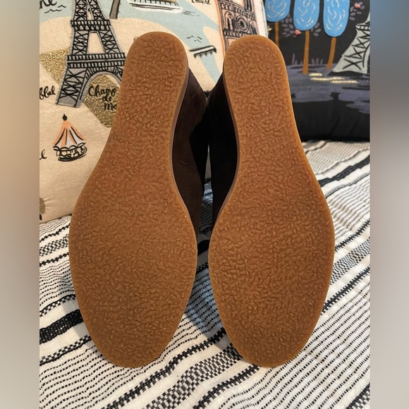 Splendid WANDA Wedge Heel Bootie Chocolate Brown Suede Size 7.5 Gently Worn - Picture 7 of 8